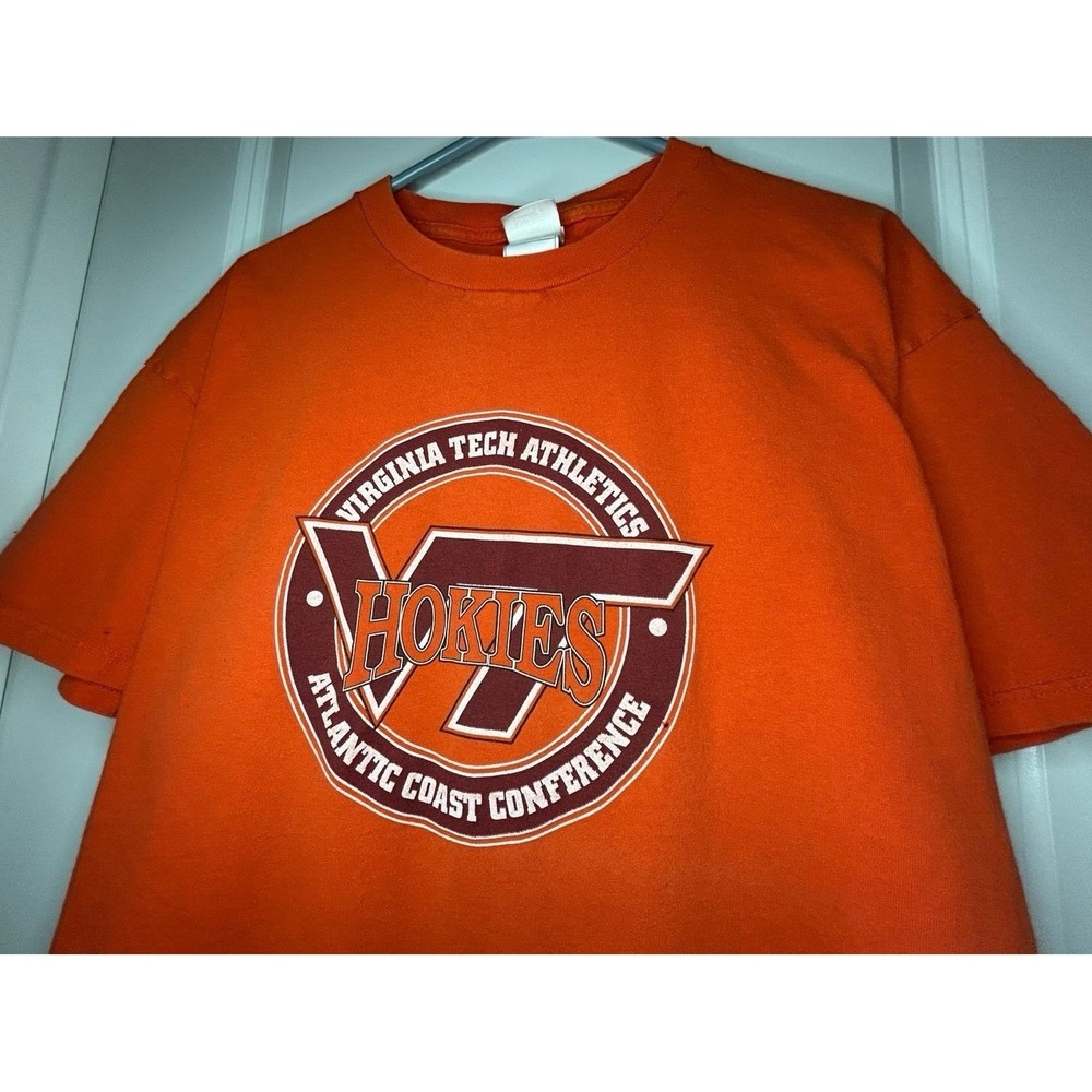 Vintage Y2k Virginia Tech Hokies Virginia Tech Athletics Double Sided‎ T-Shirt
